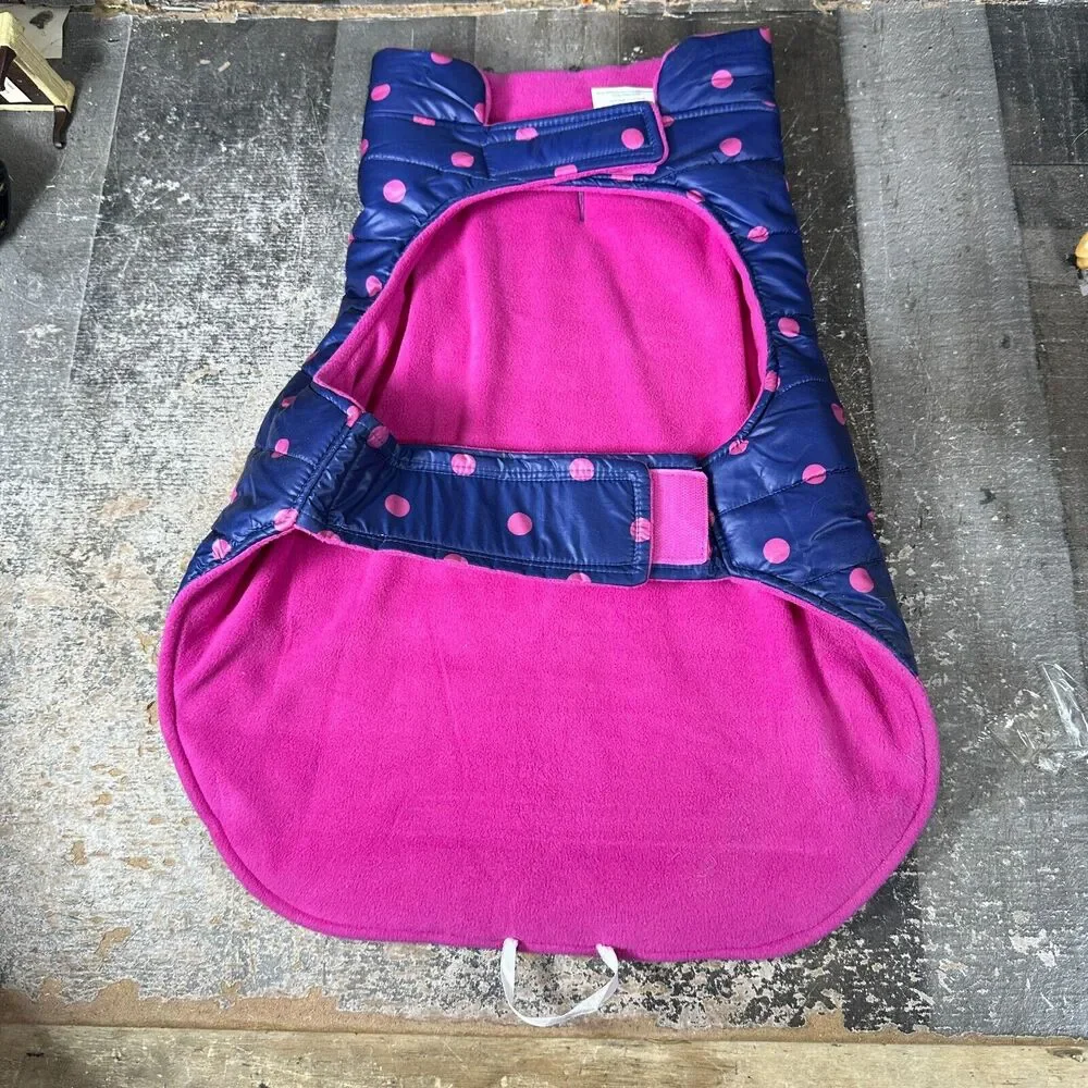 Top-Paw Dog Puffer Jacket Size‎ Large Purple Polka Dot New w/tags